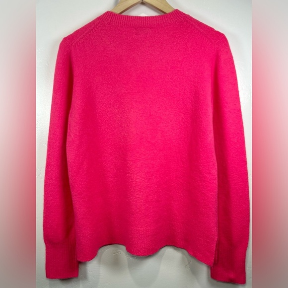 J.Crew Extra-Soft Crewneck Sweater Hot Pink Medium EUC - Picture 7 of 8